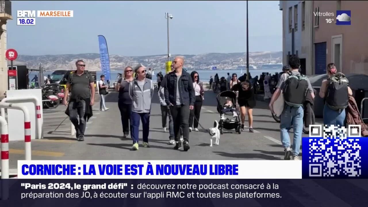 Marseille la corniche Kennedy de nouveau piétonisée