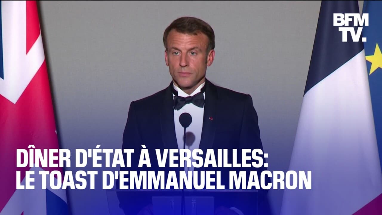 Le Toast D Emmanuel Macron Avant Le D Ner D Tat Au Ch Teau De Versailles