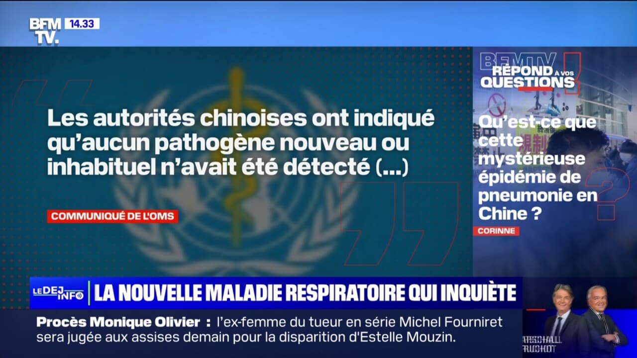 Qu est ce que cette mystérieuse épidémie de pneumonie en Chine BFMTV