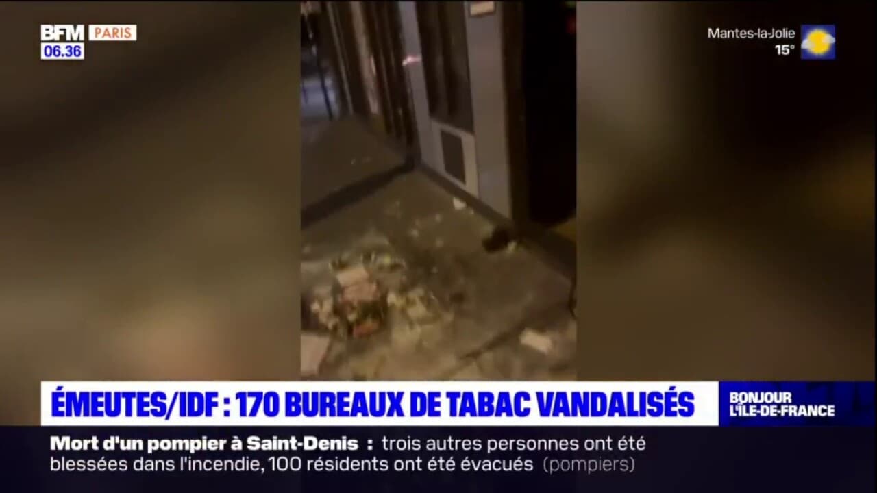 Emeutes Apr S La Mort De Nahel Bureaux De Tabac Vandalis S En Le