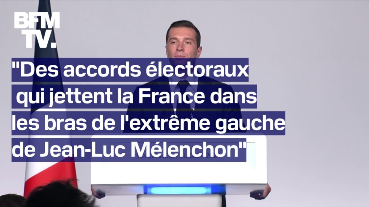 Résultats législatives 2024 la prise de parole de Jordan Bardella en