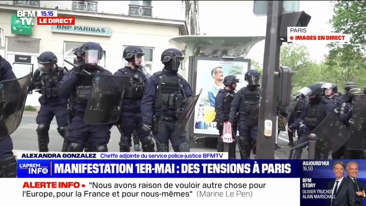 Manifestions du 1er Mai des premières tensions éclatent en marge du