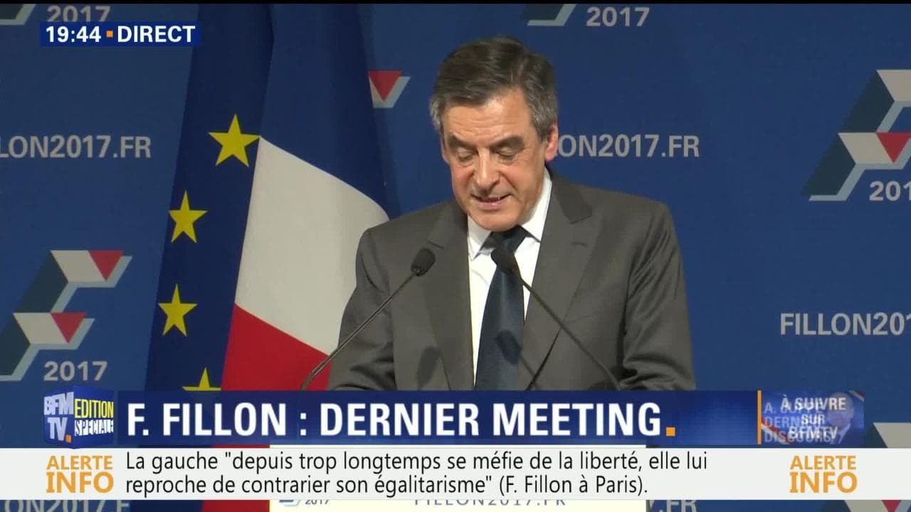 Derniers meetings de la primaire à droite Discours de François Fillon