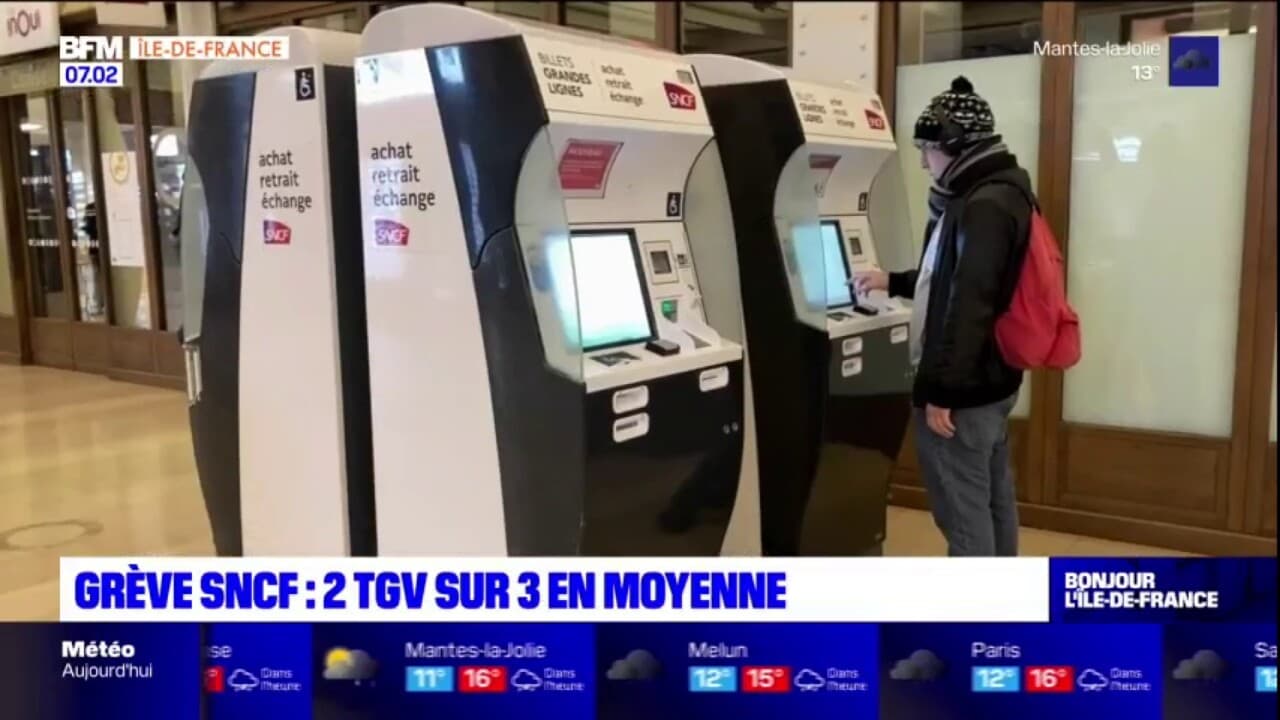 Grève SNCF en moyenne 2 TGV sur 3 ce week end en Île de France