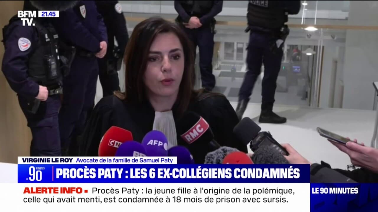 Ex collégiens condamnés dans l affaire Paty La sanction n est pas à