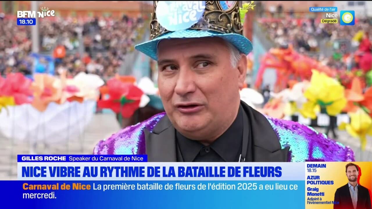 Carnaval de Nice le speaker Gilles Roche s exprime après la première