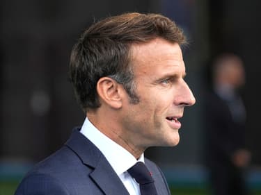 Emmanuel Macron le 8 septembre 2022 à Marcoussis