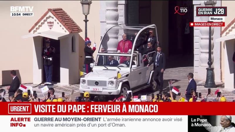 Visite du pape Léon XIV à Monaco: le souverain pontife s’élance en "papamobile"
