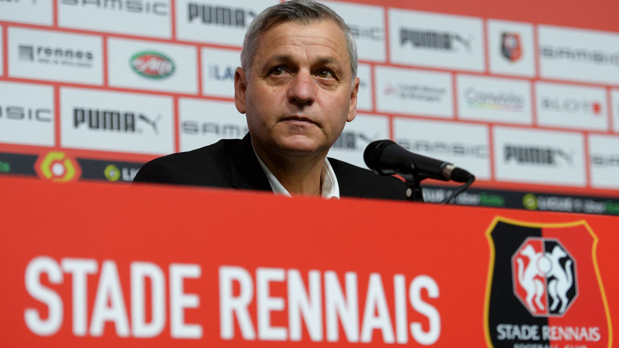 Bruno Genesio lors de sa présentation à Rennes Bruno Genesio lors de sa présentation à Rennes