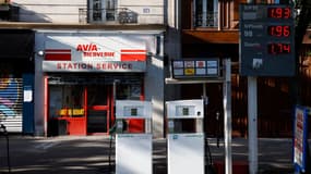 Une station essence à Paris, le 22 avril 2020. (Photo d'illustration)