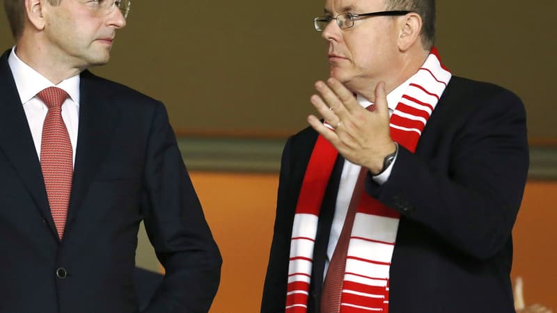 Le Prince Albert II de Monaco, aux côtés de Dmitri Rybolovlev, le président de l’AS Monaco