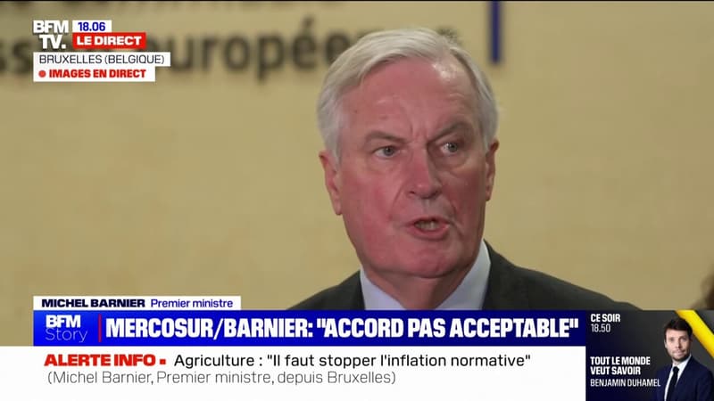 Agriculture: Michel Barnier déplore un impact 