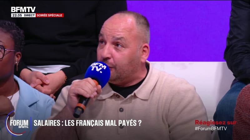 FORUM BFM - "En rapprochant le salaire net du brut, on pousserait les gens à consommer" affirme Domenico, 44 ans, artisan dans le BTP