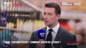FORUM BFMTV - "Vouloir avoir des responsabilités à la tête de notre pays, c'est aussi accepter de représenter des gens qui ne votent pas pour soi", affirme Jordan Bardella, président du RN