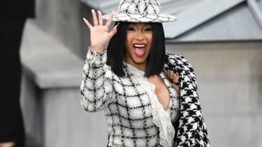 Cardi B au défilé Chanel à Paris le 1er octobre 2019