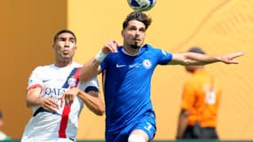 Achraf Hakimi face à Pedro Neto lors de la finale de la Coupe du monde des clubs à New York le 13 juillet 2025