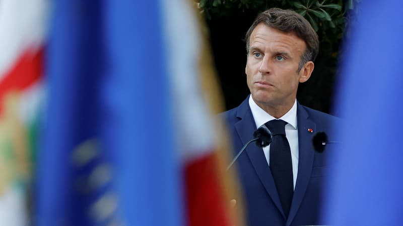 Emmanuel Macron à Bormes-les-Mimosas le 19 août 2022