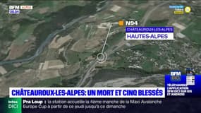 Hautes-Alpes: un mort et cinq blessés dans un accident à Châteauroux-les-Alpes