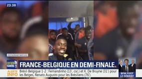 Les Bleus fêtent leur victoire dans le bus