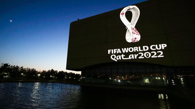 Le logo du Mondial 2022 au Qatar, à Doha le 3 septembre 2019