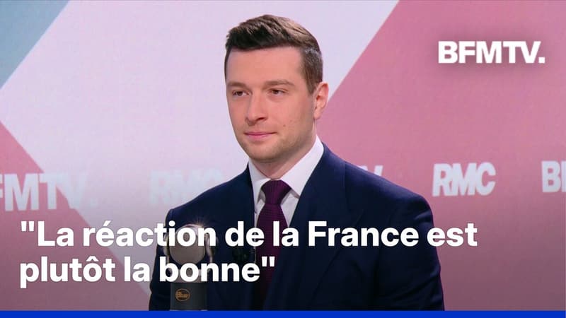 Guerre au Moyen-Orient: pour Jordan Bardella, "la réaction de la France est plutôt la bonne"