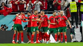 Le Maroc après son but en quart de finale de Coupe du monde 2022