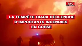La tempête Ciara déclenche d'importants incendies en Corse