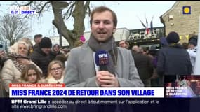 Miss France 2024: Ève Gilles est arrivée à la mairie de Quaëdypre