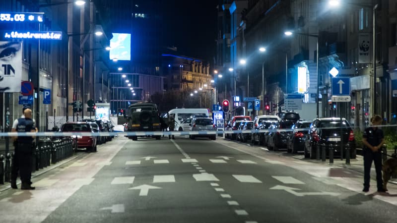 Sur les lieux de l'agression des deux militaires, en plein coeur de Bruxelles, le 25 août.