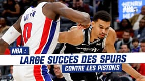 NBA : Les Spurs fracassent les Pistons, résultats et classements