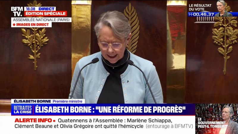 La charge d'Élisabeth Borne contre Charles de Courson, le député à l'initiative de la motion de censure Liot