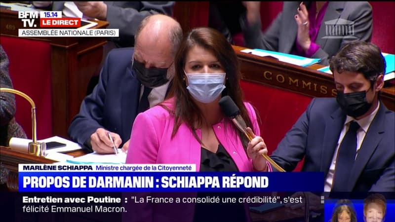 Marlène Schiappa sur les propos de Gérald Darmanin: "Je pensais qu'on était à l'Assemblée nationale et pas dans la rédaction de Télé-Loisirs"