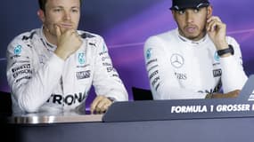 Rosberg et Hamilton