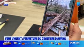 Auriol: le cimetière fermé après des dégâts causés par les vents violents
