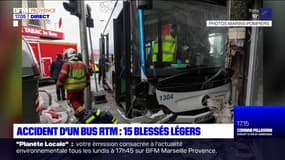 Marseille: un bus de la RTM termine sa course dans une vitrine, quinze blessés