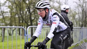 Tadej Pogacar sur la reconnaissance de Liège-Bastogne-Liège, 19 avril 2024