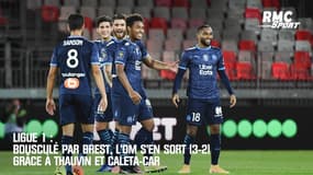 Ligue 1 : Bousculé par Brest, l’OM s’en sort (3-2) grâce à Thauvin et Caleta-Car