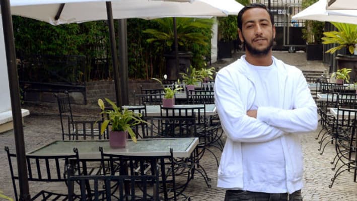 Le rappeur Lacrim à Paris le 26 août 2014 Le rappeur Lacrim à Paris le 26 août 2014