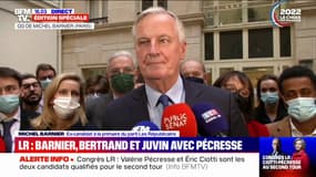 Congrès LR: Michel Barnier "pense que Valérie Pécresse est la mieux préparée" pour remporter l'élection présidentielle