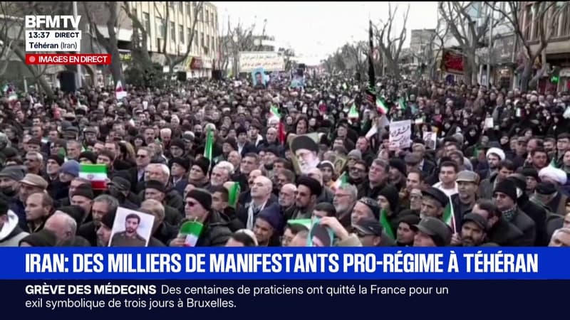 Le régime iranien organise une contre-manifestation à Téhéran alors qu'il est contesté dans les rues depuis le 28 décembre