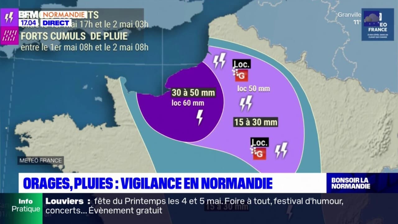 Normandie: Quatre Départements En Vigilance Orange Pluie-inondation ...