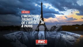 L'incroyable trompe-l'oeil de l'artiste JR au pied de la tour Eiffel