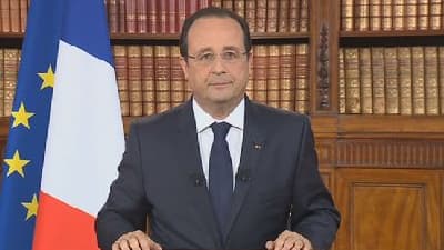 François Hollande lors d'une allocution en direct de l'Elysée