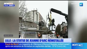 Lille: la statue de Jeanne d'Arc réinstallée