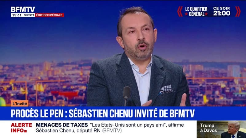 Procès du RN "Il n'y a pas eu un euro qui est passé dans la poche de Marine Le Pen", déclare Sébastien Chenu, vice-président du parti