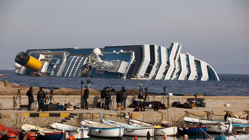 Un collectif des victimes françaises du naufrage du paquebot Costa Concordia, qui revendique plusieurs centaines de membres, a été créé par une rescapée près de Bordeaux, sans qu'il soit question dans l'immédiat d'action en justice. /Photo prise le 19 jan