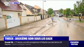 Après deux nuits d'orages à Thieux, la boue recouvre les rues