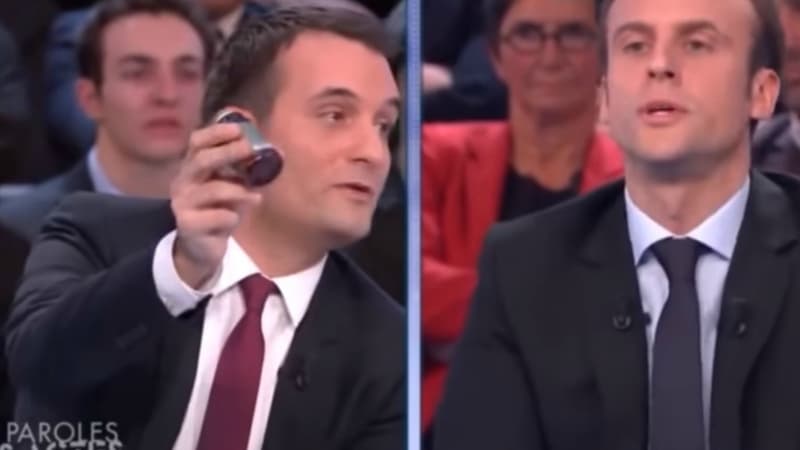 Florian Philippot face à Emmanuel Macron