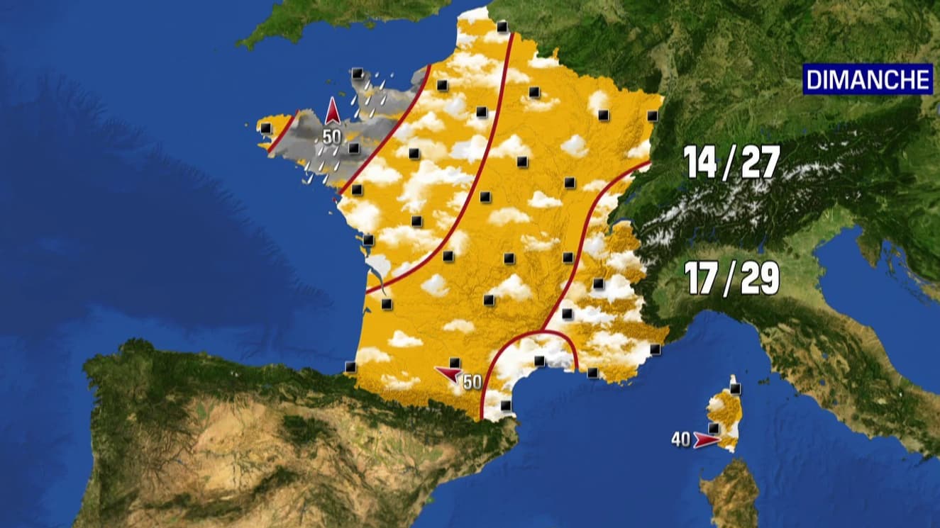 La météo du dimanche 4 septembre 2022.