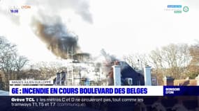 Lyon: important incendie d'une villa sur le boulevard des Belges